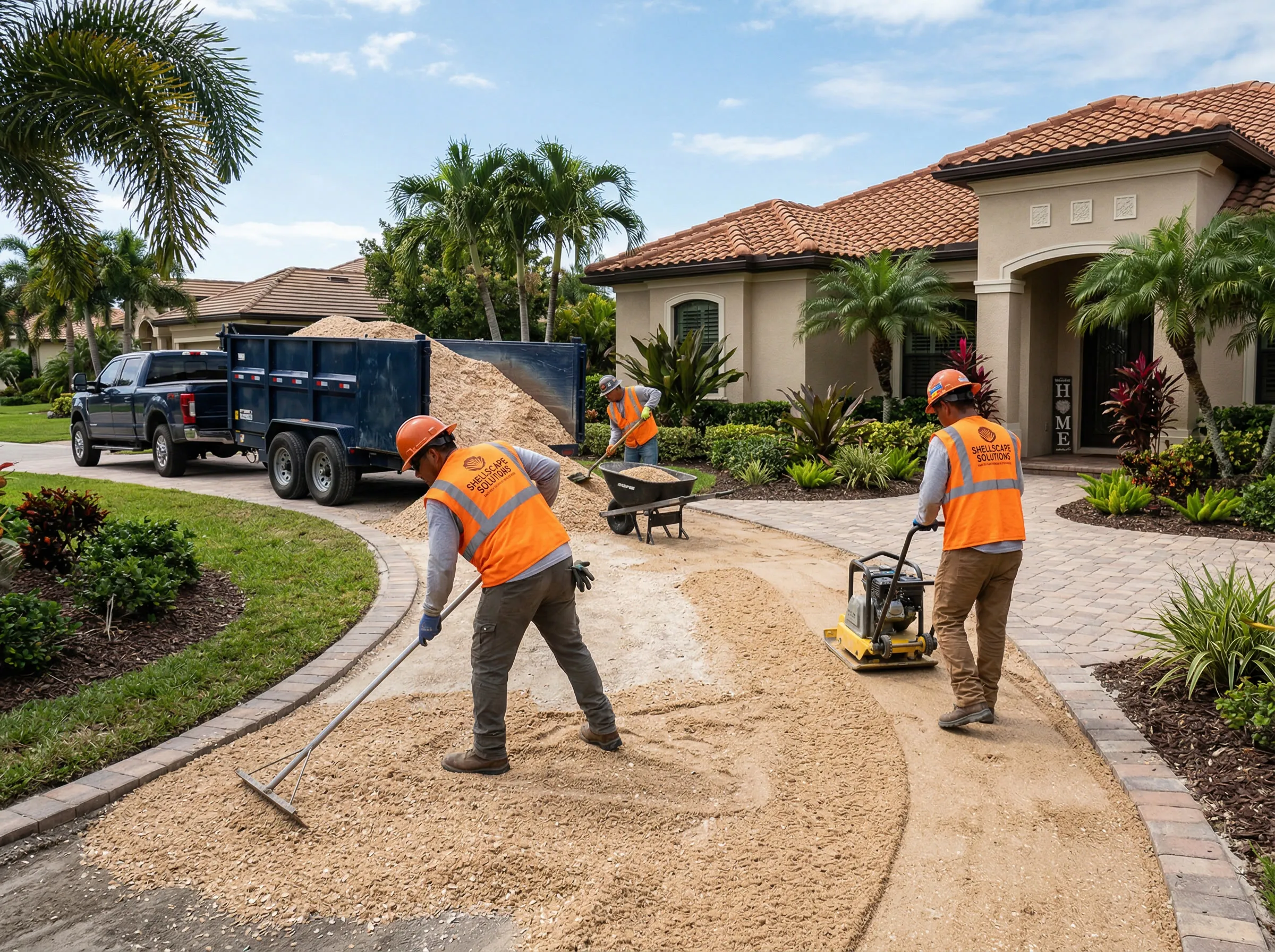 Coquina Shell Driveways in St Augustine FL: Cost, Installation, and Benefits | Tropical Yards St Augustine, FL